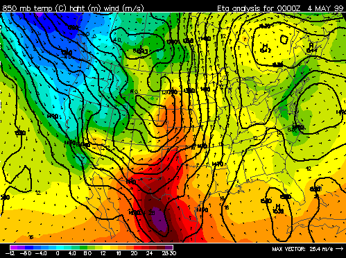 Lower-level winds during F5 tornado in Moore, OK, courtesy Unisys.