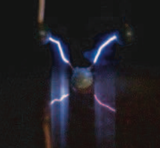 Helicity surrounding arc discharges in an electric quardrupole, courtesy Hiroshi Kikuchi.